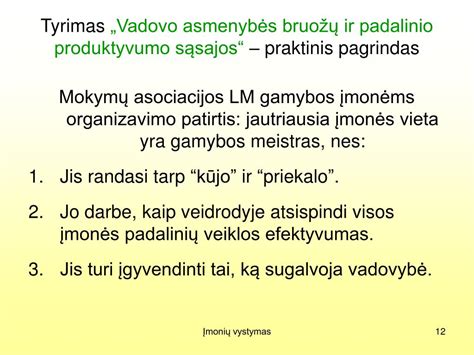 Vadovo asmenybės bruožų įtaka verslui