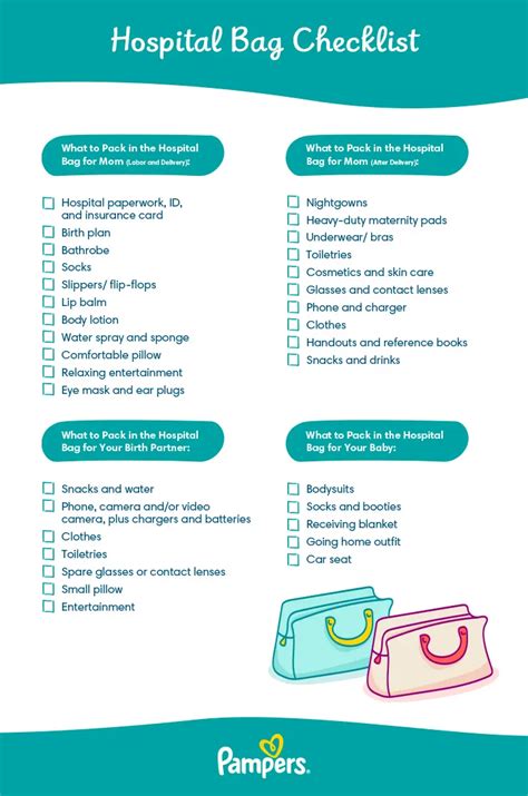 Krepšys su daiktais gimdymo namams