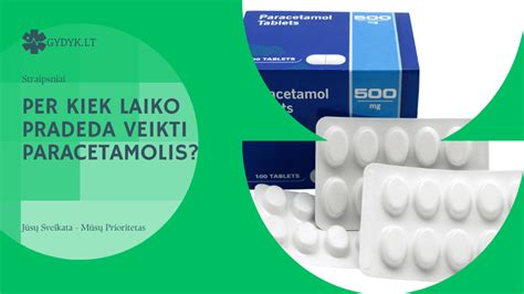 Paracetamolio tabletės