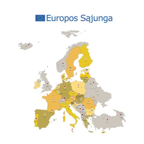 Žemėlapis su Europos Sąjungos šalimis ir išmokų vaikams palyginimu