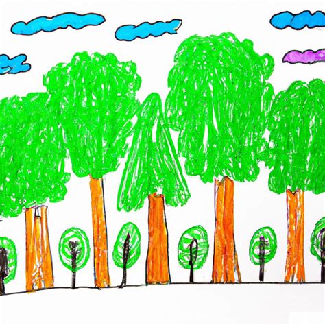 Vaikų piešiniai, iliustruojantys darželio veiklą