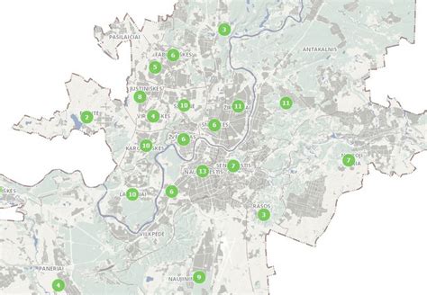 žemėlapis su vaikų darželių vietomis Vilniaus rajone