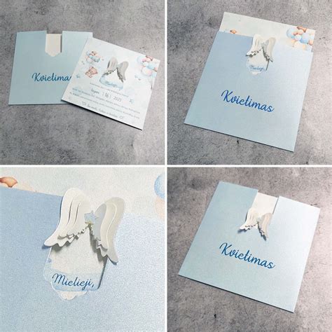 Krikštynų kvietimo dizainas