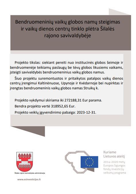 bendruomeninių vaikų globos namų aplinka