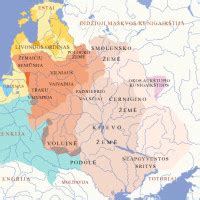 XIII amžiaus Lietuvos žemėlapis