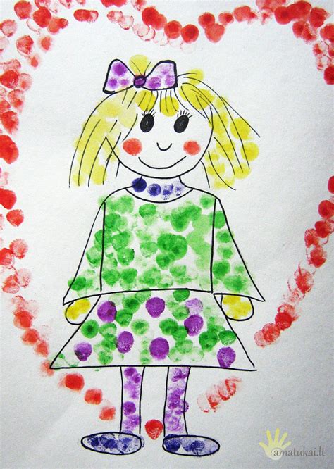 Vaikų piešimas pirštukais