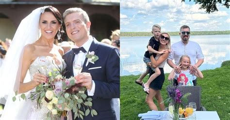 Katažina su vyru Deivydu ir vaikais