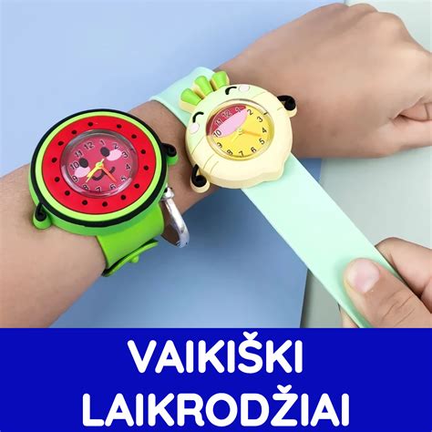 Įvairūs vaikiškų laikrodžių ciferblatai
