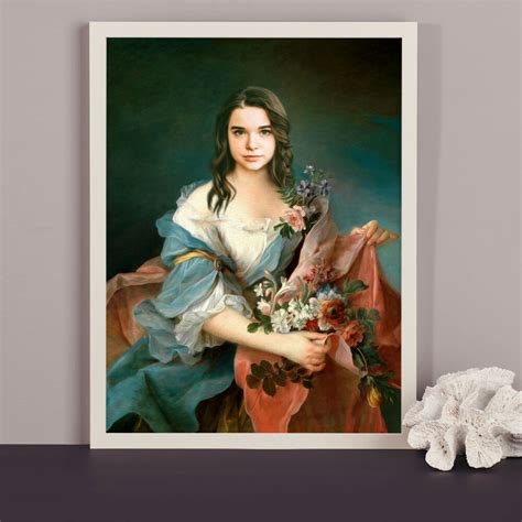 Gražus moters portretas su gėlėmis