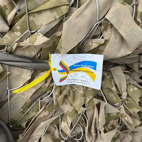 Savanoriai pina maskuojančius tinklus