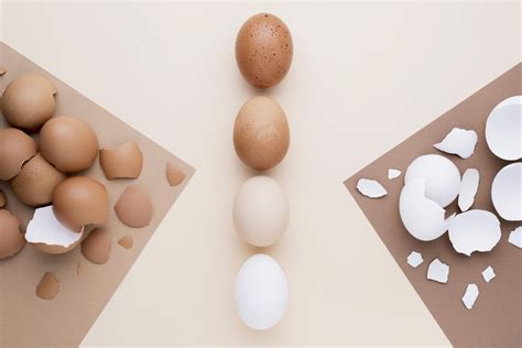 Balto ir rudo vištų kiaušinio palyginimas