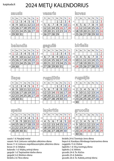 kalendorius su pažymėtomis dienomis, kai galima atlikti nėštumo testą