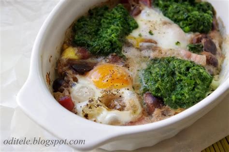 Omleto su šonine ir pievagrybiais paruošimas orkaitėje