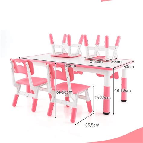 vaikiškas stalas su kėdutėmis matmenys lentelė