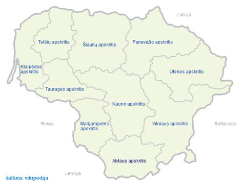 Lietuvos nuotykių parkų žemėlapis