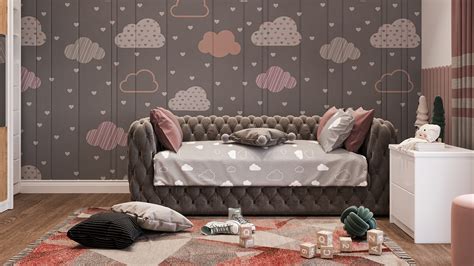 Vaiko kambarys su ryškiomis spalvomis