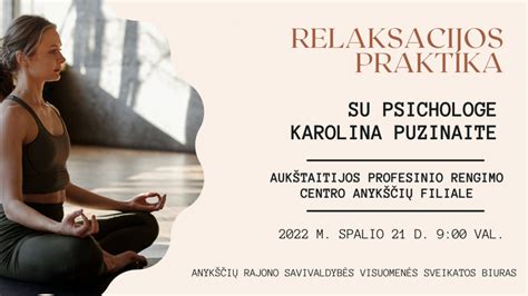 Moteris, atliekanti relaksacijos pratimus
