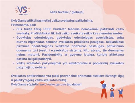 Schema, rodanti vaikų sveikatos patikrinimo dažnumą pagal amžiaus grupes